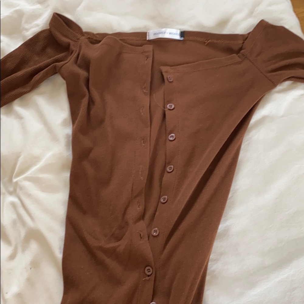 Brown button down dress